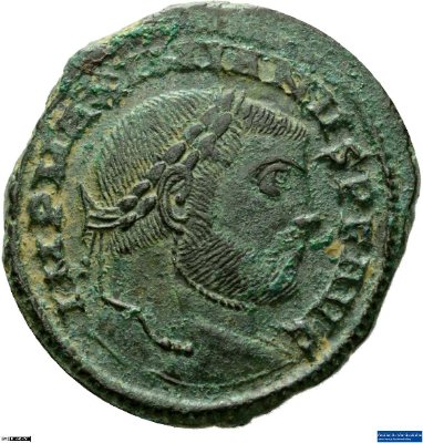 Nummus, Galerius Maximianus310-311 n. Chr.Antike HerrscherprägungGalerius Maximianus (um 250-311 n. Chr.)