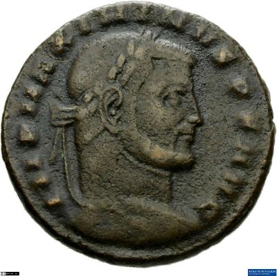 Nummus, Maximinus Daia310-311 n. Chr.Antike HerrscherprägungMaximinus Daia