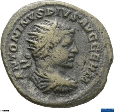 Doppeldenar, Caracalla: Fälschung217 n. Chr.Antike HerrscherprägungCaracalla (Marcus Aurelius Antoninus) (188-217 n. Chr.)