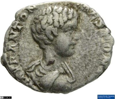 Denar (ANT), Caracalla196-197 n. Chr.Antike HerrscherprägungCaracalla (Marcus Aurelius Antoninus) (188-217 n. Chr.), Septimius Severus (146-211 n. Chr.)