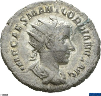 Doppeldenar, Gordianus III.240 n. Chr.Antike HerrscherprägungGordianus III. (um 225-244 n. Chr.)