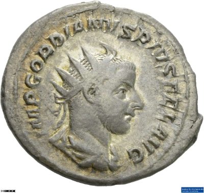 Doppeldenar, Gordianus III.243-244 n. Chr.Antike HerrscherprägungGordianus III. (um 225-244 n. Chr.)