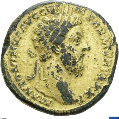 Sesterz, Marcus Aurelius176-177 n. Chr.Antike HerrscherprägungMarcus Aurelius (121-180 n. Chr.)