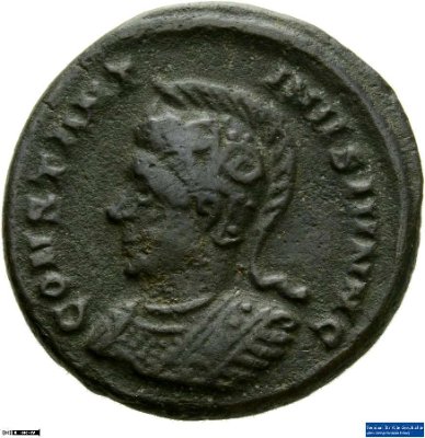 Nummus, Constantinus II.323-324 n. Chr.Antike HerrscherprägungConstantinus I. (um 270/288-337 n. Chr.)