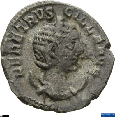 Doppeldenar, Herennia Etruscilla249-251 n. Chr.Antike HerrscherprägungTraianus Decius (um 190/200-251 n. Chr.)
