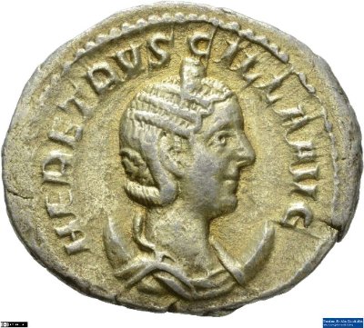 Doppeldenar, Herennia Etruscilla249-251 n. Chr.Antike HerrscherprägungTraianus Decius (um 190/200-251 n. Chr.)