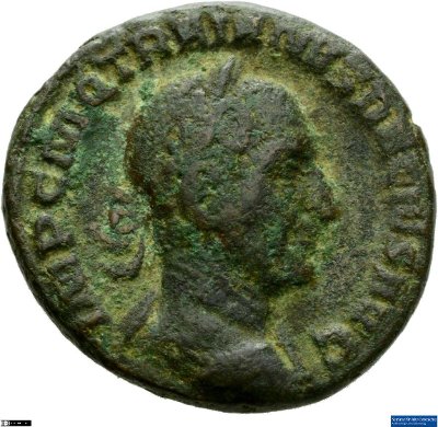 As, Traianus Decius249-251 n. Chr.Antike HerrscherprägungTraianus Decius (um 190/200-251 n. Chr.)