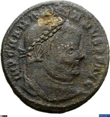 Nummus, Maximianus Herculius302-303 n. Chr.Antike HerrscherprägungMaximianus Herculius (um 250-310 n. Chr.)
