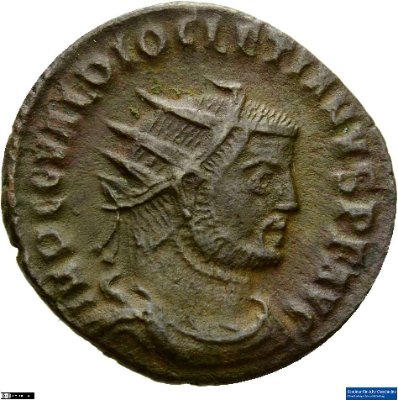Nummusteilstück, Diocletianus297-298 n. Chr.Antike HerrscherprägungDiocletianus (um 245-313 n. Chr.)
