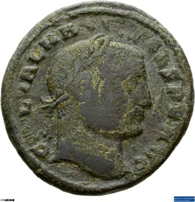 Nummus, Maximinus Daia311 n. Chr.Antike HerrscherprägungMaximinus Daia