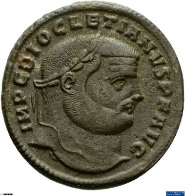 Nummus, Diocletianus300-301 n.Chr.Antike HerrscherprägungDiocletianus (um 245-313 n. Chr.)