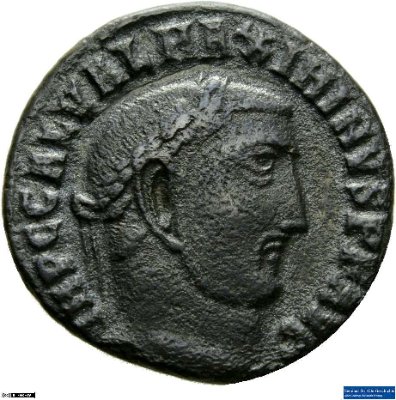 Nummus, Maximinus Daia312 n. Chr.Antike HerrscherprägungMaximinus Daia