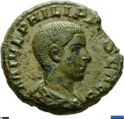 As, Philippus II.244-246 n. Chr.Antike HerrscherprägungPhilippus I. (um 204-249 n. Chr.)