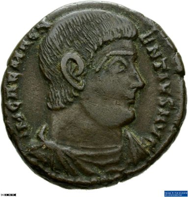 Aes 2, Magnentius350-353 n. Chr.Antike HerrscherprägungMagnentius (um 301-353 n. Chr.)