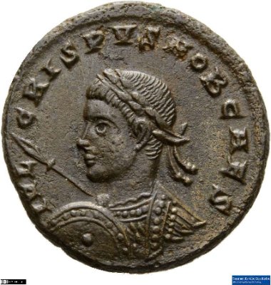 Nummus, Crispus320-321 n. Chr.Antike HerrscherprägungConstantinus I. (um 270/288-337 n. Chr.)
