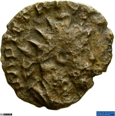 Doppeldenar, Tetricus I.: Nachahmung273-274 n. Chr.Antike HerrscherprägungTetricus I.