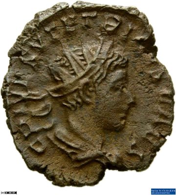 Doppeldenar, Tetricus II.273-274 n. Chr.Antike HerrscherprägungTetricus I.