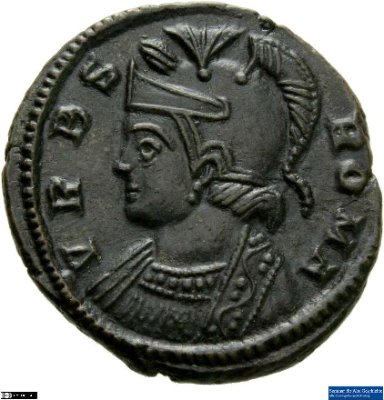 Nummus, Urbs Roma330-331 n. Chr.Antike HerrscherprägungConstantinus I. (um 270/288-337 n. Chr.)