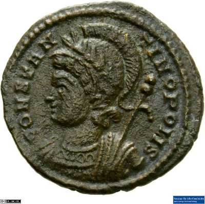 Nummus, Constantinopolis330-331 n. Chr.Antike HerrscherprägungConstantinus I. (um 270/288-337 n. Chr.)