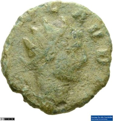 Doppeldenar, Divus Claudius Gothicus: Nachahmung270 n. Chr.Antike Herrscherprägung