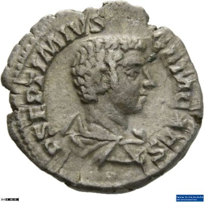 Denar (ANT), Geta203-208 n. Chr.Antike HerrscherprägungGeta (189-211 n. Chr.), Septimius Severus (146-211 n. Chr.)