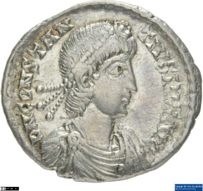 Siliqua, Constantius II.353-355 n. Chr.Antike HerrscherprägungConstantius II. (317-361 n. Chr.)