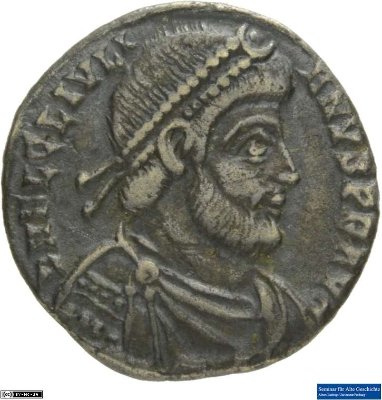 Siliqua (reduziert), Iulianus360-363 n. Chr.Antike HerrscherprägungIulianus (331-363 n. Chr.)