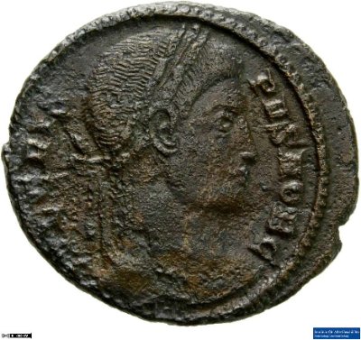 Nummus, Crispus323-324 n. Chr.Antike HerrscherprägungConstantinus I. (um 270/288-337 n. Chr.)