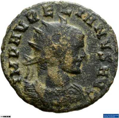 Doppeldenar, Aurelianus270-275 n. Chr.Antike HerrscherprägungAurelianus (ca. 214-275 n. Chr.)