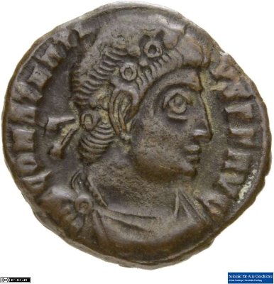 Nummusteilstück, Constantius II.347-348 n. Chr.Antike HerrscherprägungConstans (320-350 n. Chr.)
