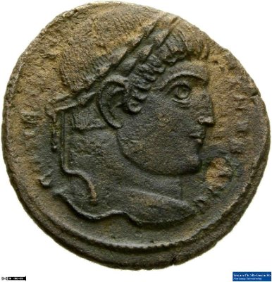 Nummus, Constantinus I.327-328 n. Chr.Antike HerrscherprägungConstantinus I. (um 270/288-337 n. Chr.)