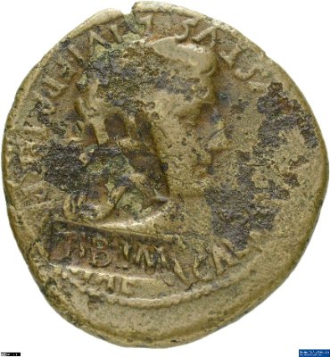 Dupondius, Augustus9-14 n. Chr.Antike HerrscherprägungGaius Iulius Caesar (Octavianus), seit 27 v. Chr. Augustus (63 v.-14 n. Chr.)