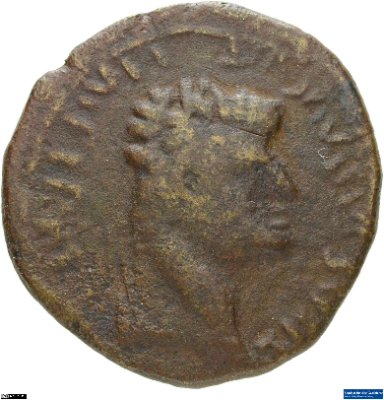 As?, Tiberius (Nachahmung)11 n. Chr.Antike HerrscherprägungGaius Iulius Caesar (Octavianus), seit 27 v. Chr. Augustus (63 v.-14 n. Chr.)