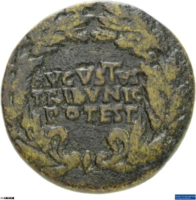 Dupondius, Augustusca. 18 v. Chr.Antike HerrscherprägungGaius Iulius Caesar (Octavianus), seit 27 v. Chr. Augustus (63 v.-14 n. Chr.)