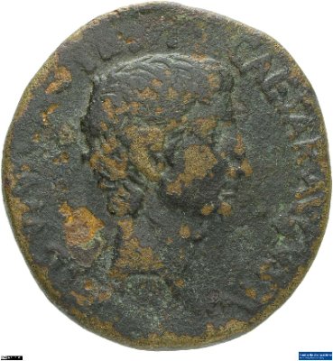 As, Augustus15 v. Chr.Antike HerrscherprägungGaius Iulius Caesar (Octavianus), seit 27 v. Chr. Augustus (63 v.-14 n. Chr.)