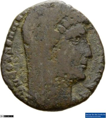 Nummusteilstück, Divus Constantinus I.337-340 n. Chr.Antike HerrscherprägungConstantius II. (317-361 n. Chr.)