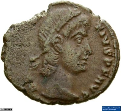 Nummusteilstück, Constantius II.347-348 n. Chr.Antike HerrscherprägungConstantius II. (317-361 n. Chr.)
