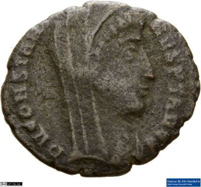 Nummusteilstück, Divus Constantinus I.347-348 n. Chr.Antike HerrscherprägungConstantius II. (317-361 n. Chr.)