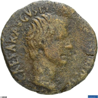 As, Augustus7 v. Chr.Antike HerrscherprägungGaius Iulius Caesar (Octavianus), seit 27 v. Chr. Augustus (63 v.-14 n. Chr.)