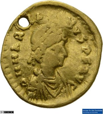 Tremissis, Marcianus450-457 n. Chr.Antike HerrscherprägungMarcianus (gestorben 27.01.457)