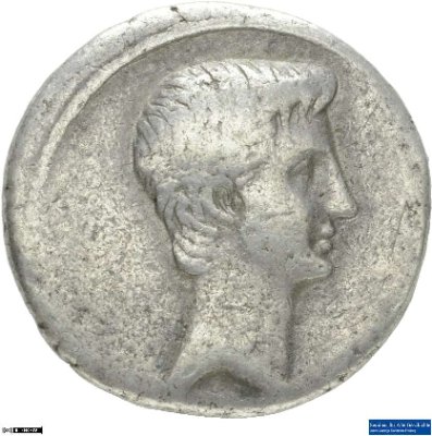 Denar (ANT), Augustusvor 27 v. Chr.Antike HerrscherprägungGaius Iulius Caesar (Octavianus), seit 27 v. Chr. Augustus (63 v.-14 n. Chr.)