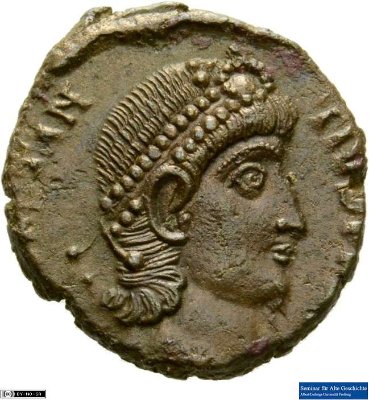 Nummus, Constantius II.347-348 n. Chr.Antike HerrscherprägungConstantius II. (317-361 n. Chr.)