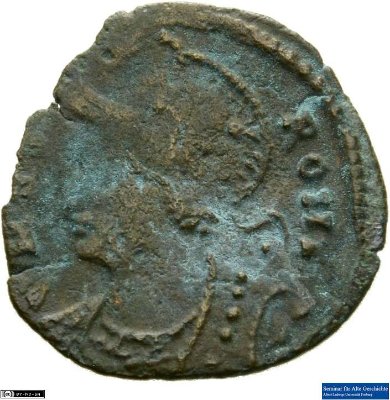 Nummus, Urbs Roma337-340 n. Chr.Antike HerrscherprägungConstantius II. (317-361 n. Chr.)
