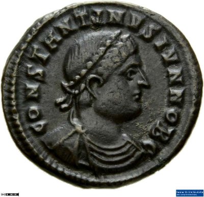 Nummus, Constantinus II.327-329 n. Chr.Antike HerrscherprägungConstantinus I. (um 270/288-337 n. Chr.)