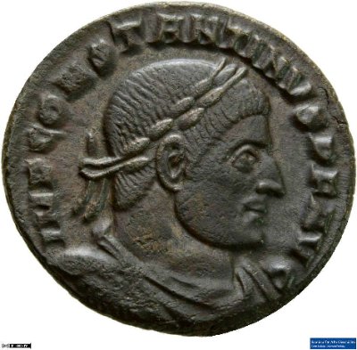 Nummus, Constantinus I.317-318 n. Chr.Antike HerrscherprägungConstantinus I. (um 270/288-337 n. Chr.)