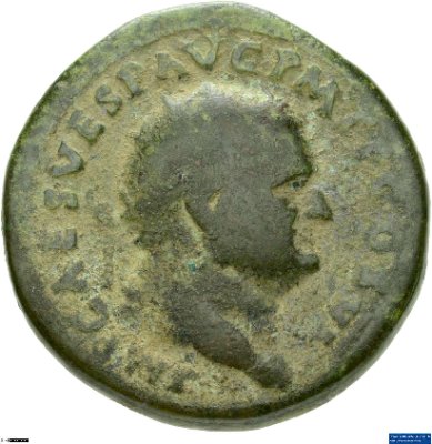 Dupondius, Vespasianus75 n. Chr.Antike HerrscherprägungVespasianus (9-79 n. Chr.)