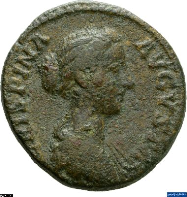 As, Crispina178-191 n. Chr.Antike HerrscherprägungCommodus (161-192 n. Chr.), Marcus Aurelius (121-180 n. Chr.)