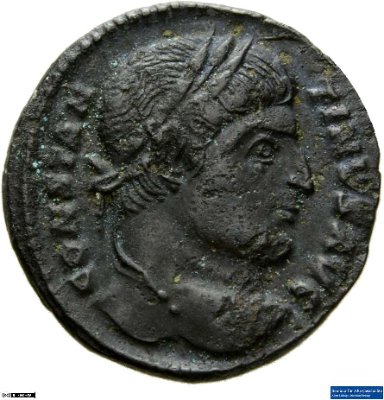 Nummus, Constantinus I.322-323 n. Chr.Antike HerrscherprägungConstantinus I. (um 270/288-337 n. Chr.)