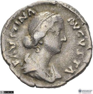 Denar (ANT), Faustina (Minor)161-175 n. Chr.Antike HerrscherprägungMarcus Aurelius (121-180 n. Chr.)