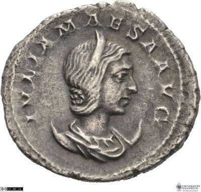 Doppeldenar, Iulia Maesa218-222 n. Chr.Antike HerrscherprägungElagabalus (um 203-222 n. Chr.)